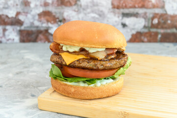 Double Cheeseburger with Bacon