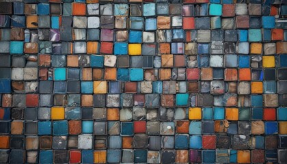Dynamic photo collage, rectangular & square elements, colorful , wallpaper, pattern