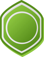 Shapes of Islamic ornament frames and badges in a green gradient