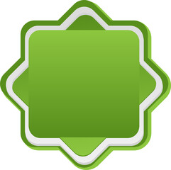 Shapes of Islamic ornament frames and badges in a green gradient