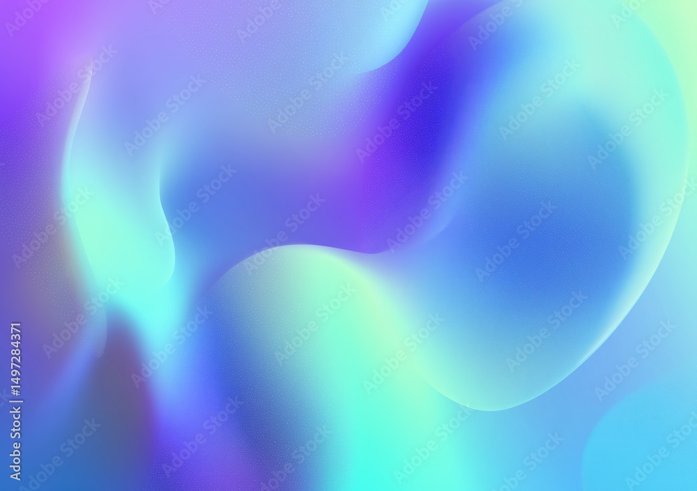 Aufkleber Abstract background with flowing shapes creating a smooth and colorful design with pastel tones
