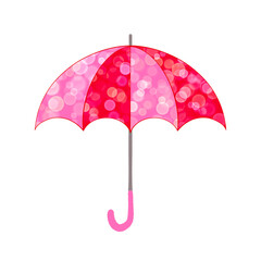 赤い雨傘のイラスト