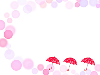 赤い雨傘のフレーム