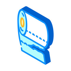 rip line toilet paper isometric icon vector illustration