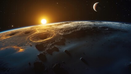 Illumination of Earth and Moon from Space