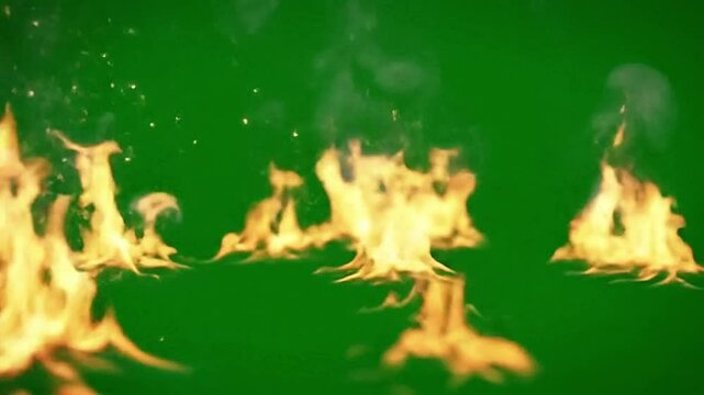 3D Realistic Scattered Fire with Smoke and Sparks &ndash; Loop Animation with Alpha Channel in 32-bit Apple ProRes for Easy Drag-and-Drop into Any Video Editing Project