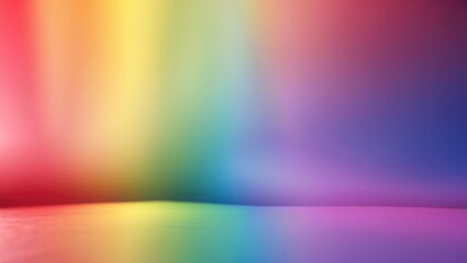 Obraz premium Rainbow on a blurred color spectrum background.