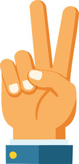 Fototapeta premium vector illustration of an peace finger sign