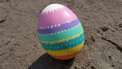 Colorful Easter eggs, a symbol of the spring holiday celebration.