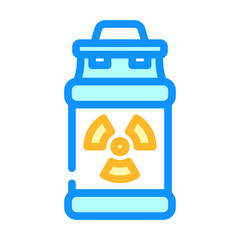 waste barrels radioactive pollution color icon vector illustration