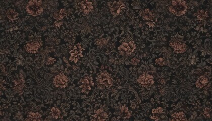 Intricate dark floral damask, seamless pattern, seamless texture, dark, elegant