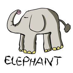 Gentle Cartoon Elephant Character