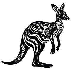 Kangaroo silhouette vector illustration
