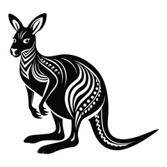 Kangaroo silhouette vector illustration