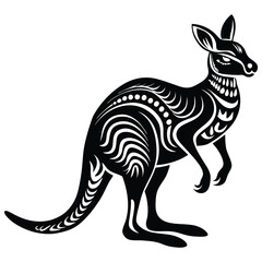 Kangaroo silhouette vector illustration