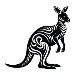 Kangaroo silhouette vector illustration