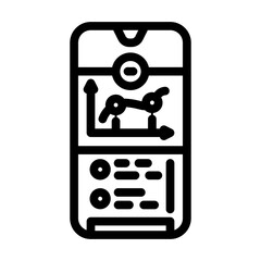 micro investment app fintech line icon vector illustration