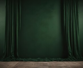 Fototapeta premium Luxurious dark green velvet backdrop, rich texture , fabric, sophisticated