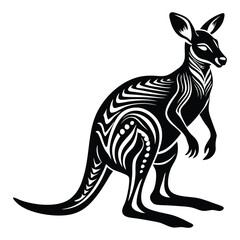 Kangaroo silhouette vector illustration