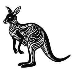 Kangaroo silhouette vector illustration