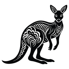 Kangaroo silhouette vector illustration