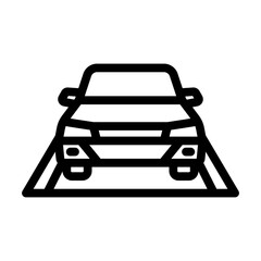 car highway road line icon vector illustration