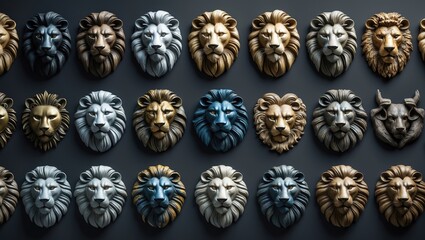 Pictures of classic lion brand logos