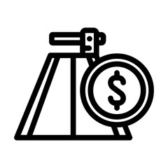 toll highway road line icon vector illustration