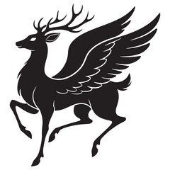 vector illustration of an der with wings