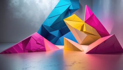 Polygonal abstract backdrop