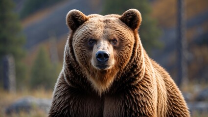 Portrait Brown Bear Frequently Confused