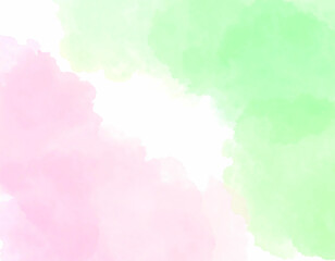 Soft Pastel Watercolor Blend: Pink & Green Abstract Art Background, Clean Digital Design