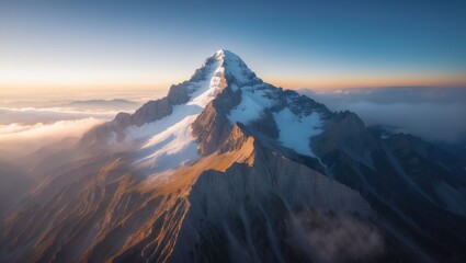 Bird's-eye perspective of Mountain close by