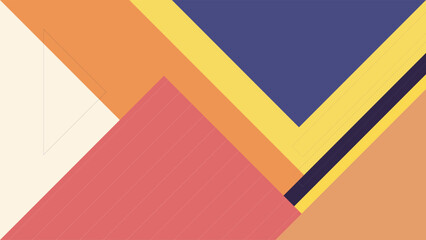 ABSTRACT BACKGROUND ELEGANT FLAT COLORFUL WITH GEOMETRIC SHAPES DESIGN VECTOR 
