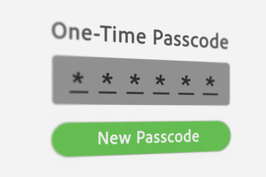 One time passcode on computer monitor