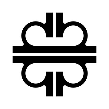 interchange highway road glyph icon vector illustration