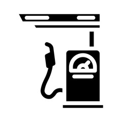 gas station highway highway road glyph icon vector illustration