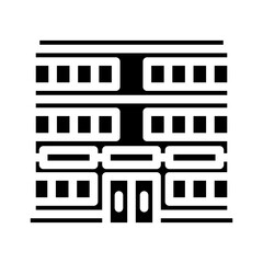 department store shop glyph icon vector illustration