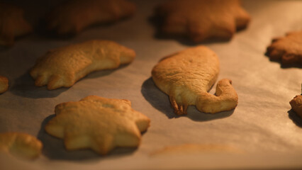 Holiday Cookies Bake And Become Golden Brown
