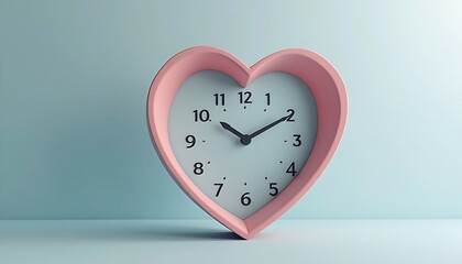 Heart Shaped Clock Telling Time