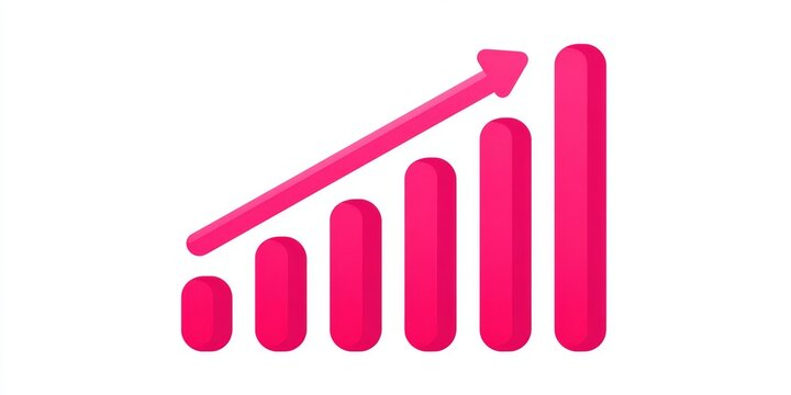 A simple chart icon growing steadily upwards representing population increase