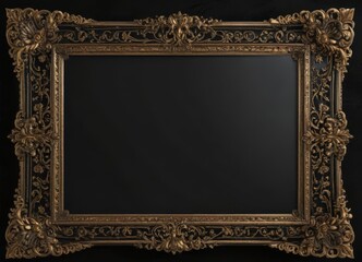 Black velvet with gold leaf accents, ornate border, exclusive, certificate, celebration