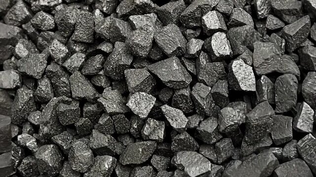 Pile of crushed coal