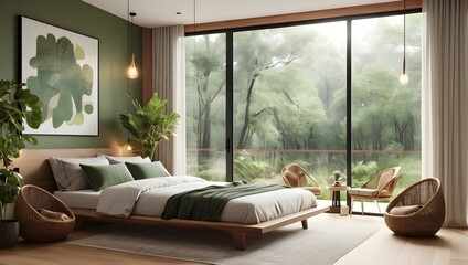 Serene Forest Bedroom