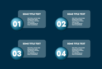 infographic template with translucent signs vector design of your information white text