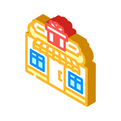gift shop shop isometric icon vector illustration