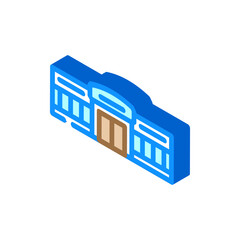 hypermarket shop isometric icon vector illustration