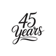 45 years hand lettering typography