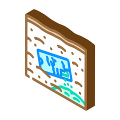 contaminating soil e waste pollution isometric icon vector illustration