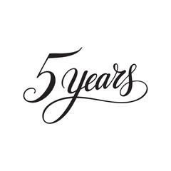 5 years hand lettering typography